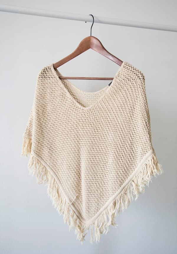 Knit Fringe Poncho product photo